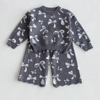 Gebreide meisjes set – Grijs