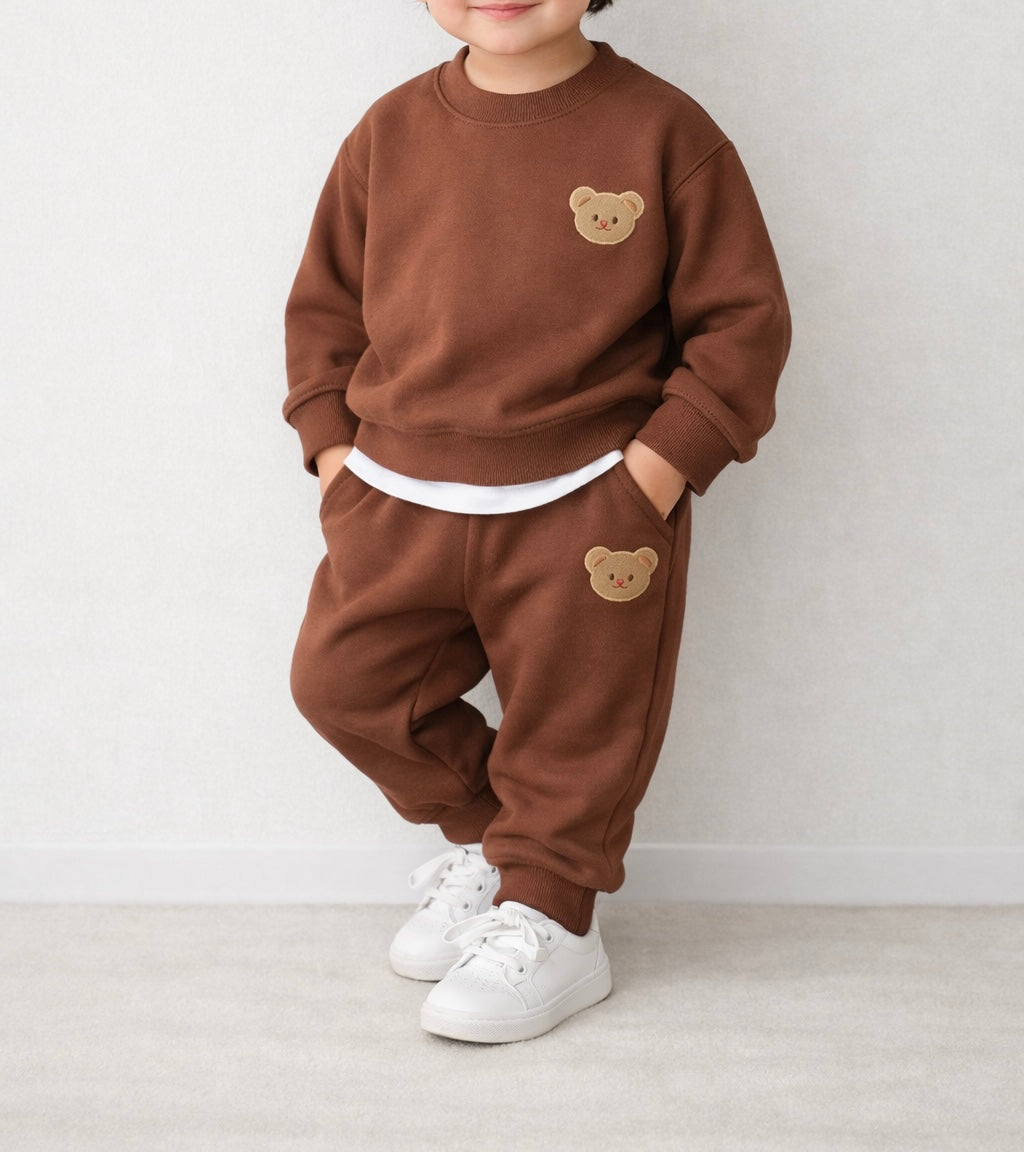 Bruin Teddy Joggingpak voor Kinderen – bruin
