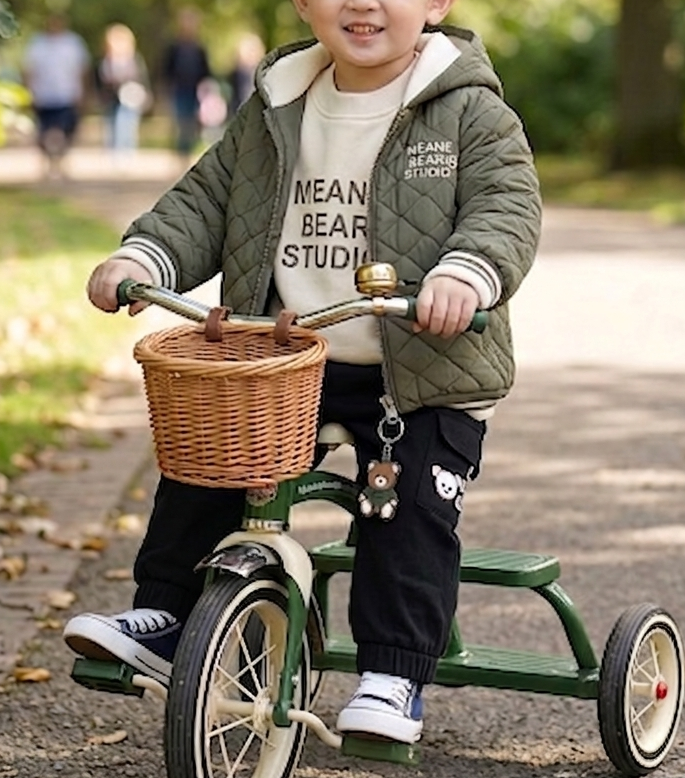 Peuterset met gewatteerde jas - Trui & broek - Groen