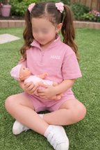 Kinder Lounge Set met Rits – (Blush Rose)
