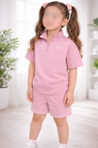 Kinder Lounge Set met Rits – (Blush Rose)